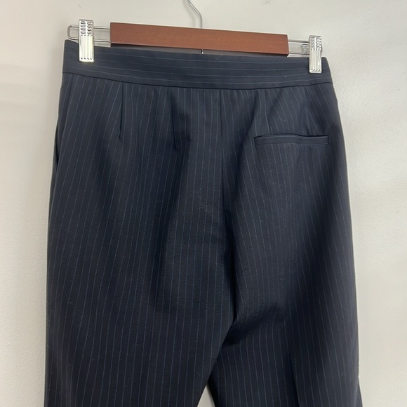 Maje pinstripe pleat front pants navy sz34 - Picture 3 of 6